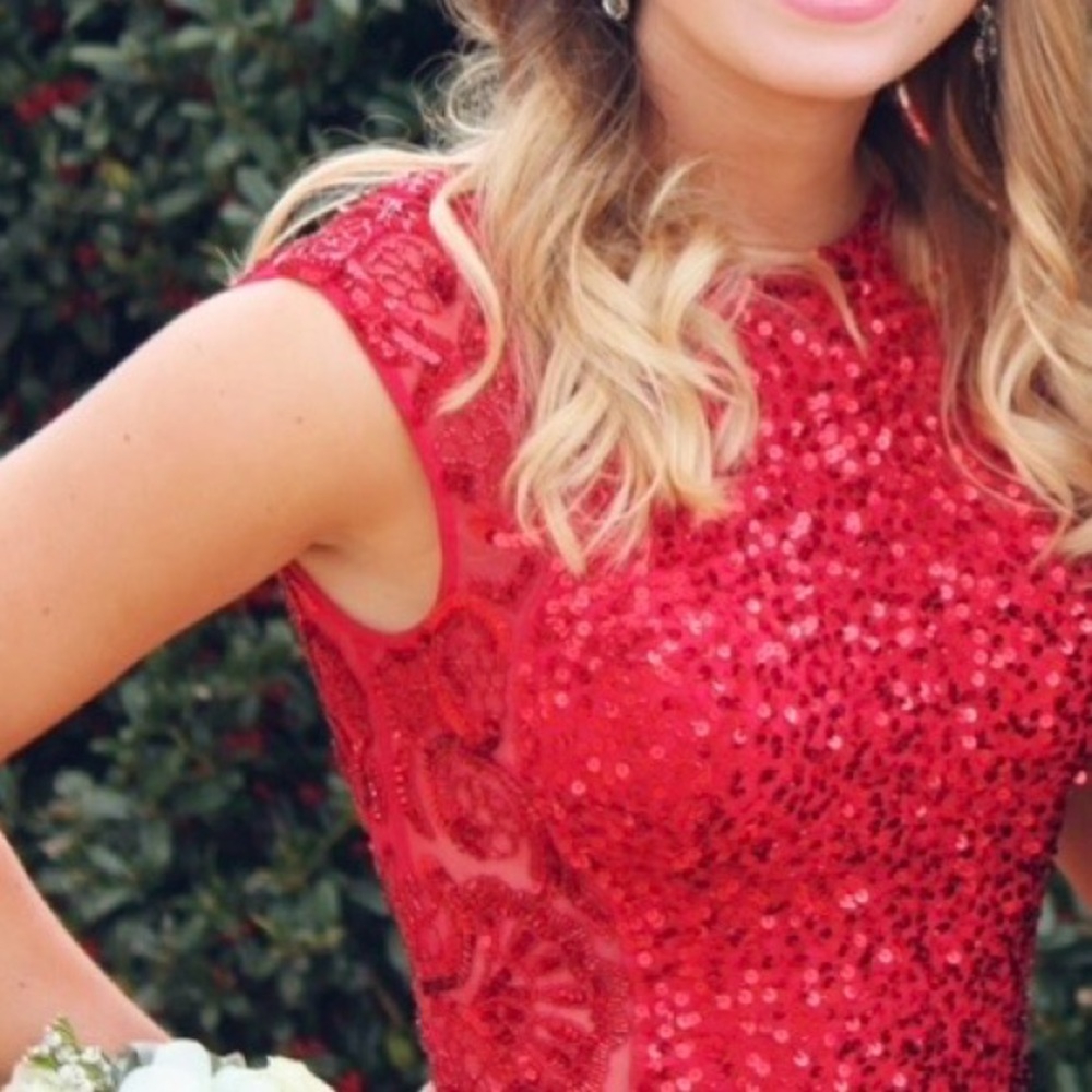 Scala Dazzling Ruby Sequin Dress - image 2